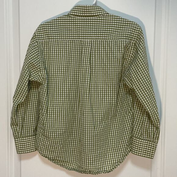Papo d' Anjo Green Gingham Button Shirt Size 4 Years - Picture 4 of 9